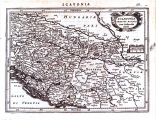 HONDIUS, JODOCUS: MAP OF SLAVONIA, CROATIA, BOSNIA AND PARTS OF DALMATIA